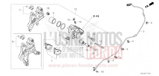 REAR BRAKE CALIPER CRF1100D2P de 2023